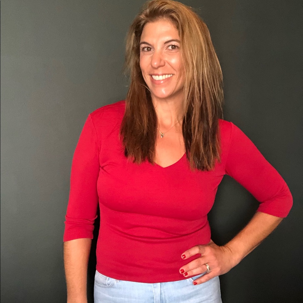 HOST PICK! 1990’s Vintage 3/4 Sleeve Red Top